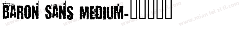 Baron Sans Medium字体转换